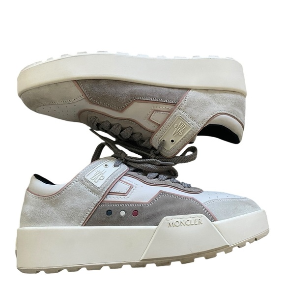 Moncler Gray and White Casual Sneakers size 39 - Picture 2 of 16